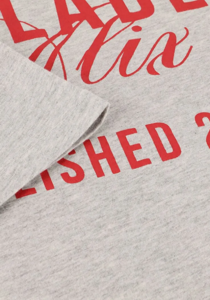 lichtgrijze alix the label t-shirt ladies knitted the label t-shirt