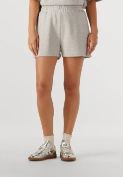 lichtgrijze alix the label korte broek ladies knitted sweat short