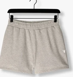lichtgrijze alix the label korte broek ladies knitted sweat short
