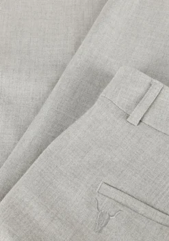 lichtgrijze alix the label pantalon ladies woven foil stripe pants