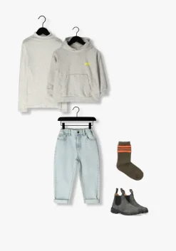 lichtgrijze american vintage coltrui massachusetts