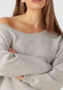 lichtgrijze another label midi jurk livy sweat dress