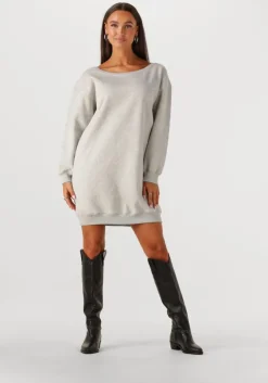 lichtgrijze another label midi jurk livy sweat dress