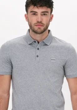 lichtgrijze boss orange polo passenger