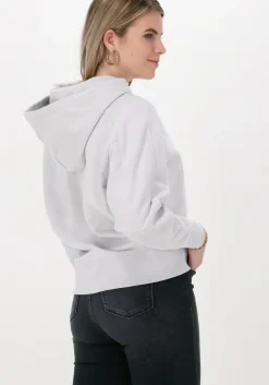 lichtgrijze calvin klein trui micro branding hoodie