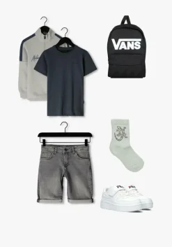 lichtgrijze cars jeans shorts kids florida comf.str