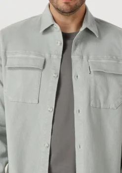 lichtgrijze cast iron overshirt cf twill overshirt