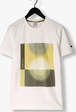 lichtgrijze cast iron t-shirt short sleeve r-neck regular fit twill