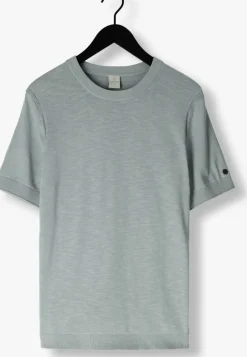 lichtgrijze cast iron t-shirt cotton blend slub