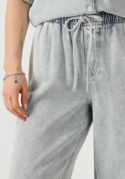 lichtgrijze catwalk junkie wijde broek denim jogger