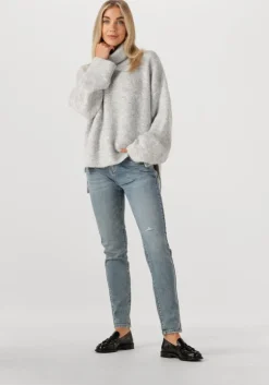 lichtgrijze circle of trust coltrui pip knit