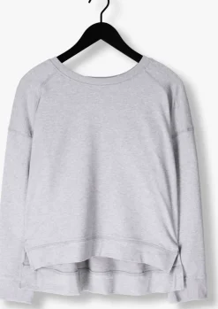 lichtgrijze co'couture trui studcc fringe sweat