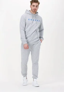 lichtgrijze cruyff joggingbroek aimar pant - 280 gsm brushback woven overlayers