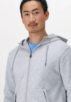 lichtgrijze cruyff vest aimar zip thu - 280 gsm brushback woven overlayers