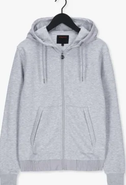 lichtgrijze cruyff vest aimar zip thu - 280 gsm brushback woven overlayers