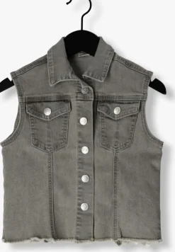 lichtgrijze daily7 gilet denim gilet