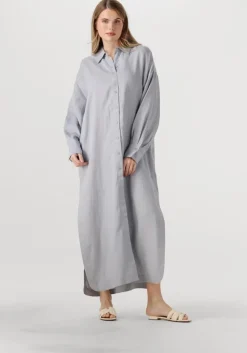 lichtgrijze drykorn maxi jurk dravena