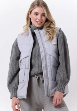 lichtgrijze esmé studios bodywarmer aimie quilt vest