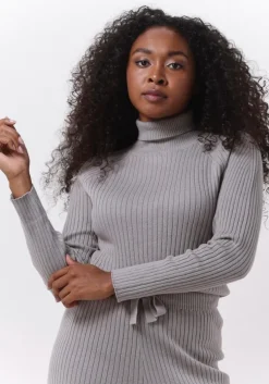 lichtgrijze esmé studios coltrui june roll neck knit