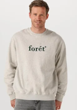 lichtgrijze forét sweater boat sweatshirt