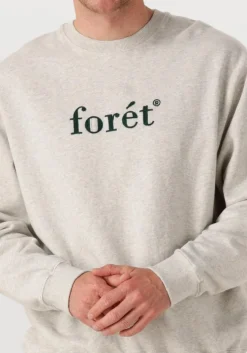 lichtgrijze forét sweater boat sweatshirt