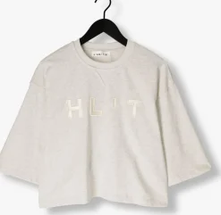 lichtgrijze haute l'amitié top hlt ss logo sweat