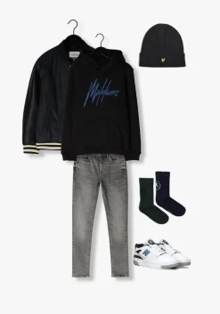 lichtgrijze indian blue jeans tapered jeans jay tapered fit