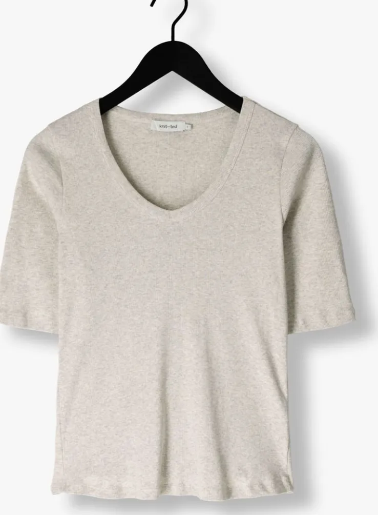 lichtgrijze knit-ted top eden