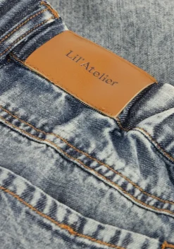 lichtgrijze lil' atelier shorts nmmhilbert loose dnm shorts 1118-hl lil