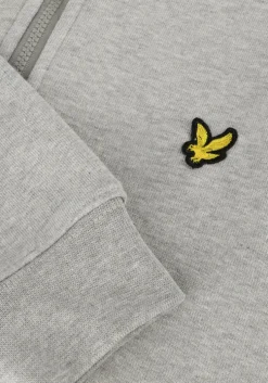 lichtgrijze lyle & scott sweater quarter zip pullover
