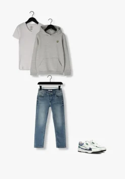 lichtgrijze lyle & scott trui classic oth hoody fleece