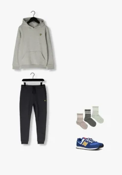 lichtgrijze lyle & scott trui classic oth hoody fleece