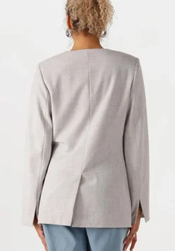 lichtgrijze modström blazer heartmd fitted blazer