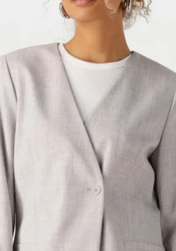 lichtgrijze modström blazer heartmd fitted blazer