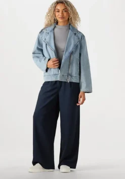 lichtgrijze modström top krown t-shirt