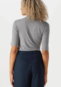 lichtgrijze modström top krown t-shirt