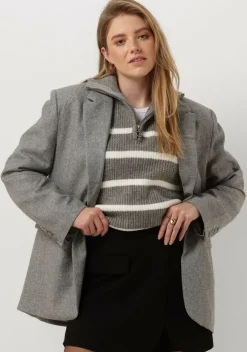 lichtgrijze neo noir blazer gaby structure blazer