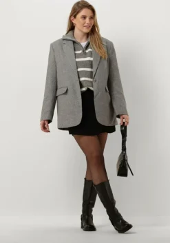 lichtgrijze neo noir blazer gaby structure blazer