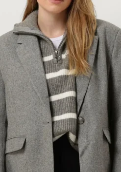 lichtgrijze neo noir blazer gaby structure blazer