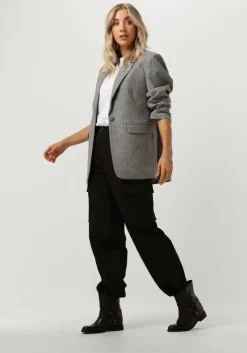 lichtgrijze neo noir blazer gaby structure blazer