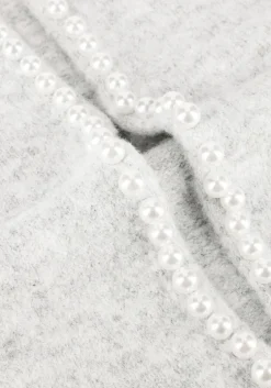 lichtgrijze neo noir vest lily pearl knit cardigan