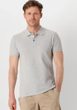 lichtgrijze profuomo polo polo short sleeve
