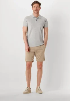 lichtgrijze profuomo polo polo short sleeve