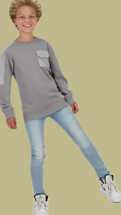 lichtgrijze raizzed sweater nashua