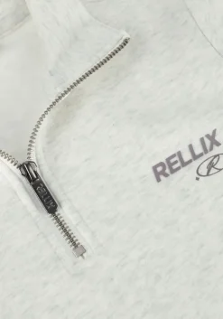 lichtgrijze rellix trui sweater rellix zip