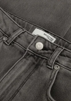 lichtgrijze selected femme wide jeans slfalice hw wid long eloise gre jea