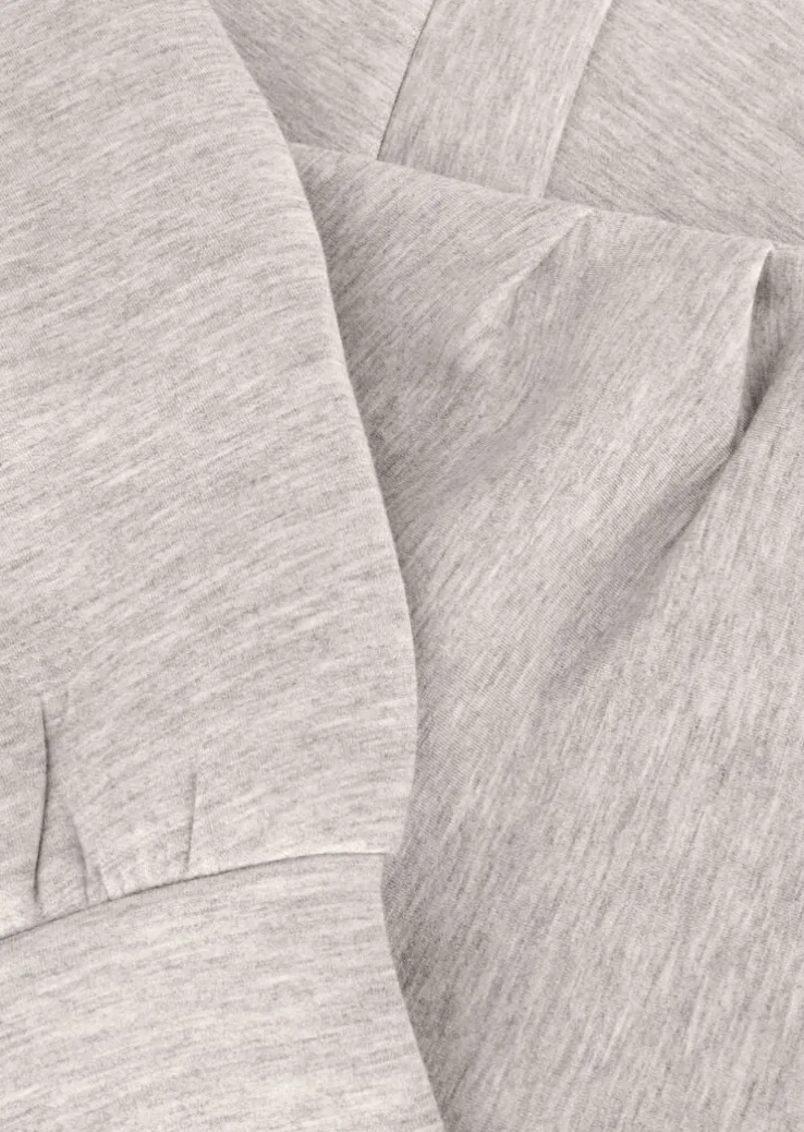 lichtgrijze selected femme trui slfjamila ls v-neck sweat