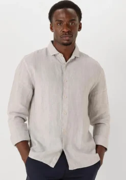 lichtgrijze the goodpeople casual overhemd soho