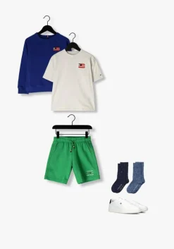 lichtgrijze tommy hilfiger t-shirt hilfiger flag terry emb tee ss