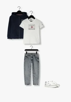 lichtgrijze tommy hilfiger straight leg jeans modern straight blue denim